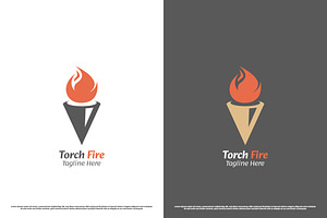 Torch Fire Award Logo Design Icon, a Branding & Logo Template by Morvana Crew