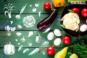 Hand-drawn vegetables. vector, a Food Illustration by Margo Miller (Thumbnail 1 of 5)