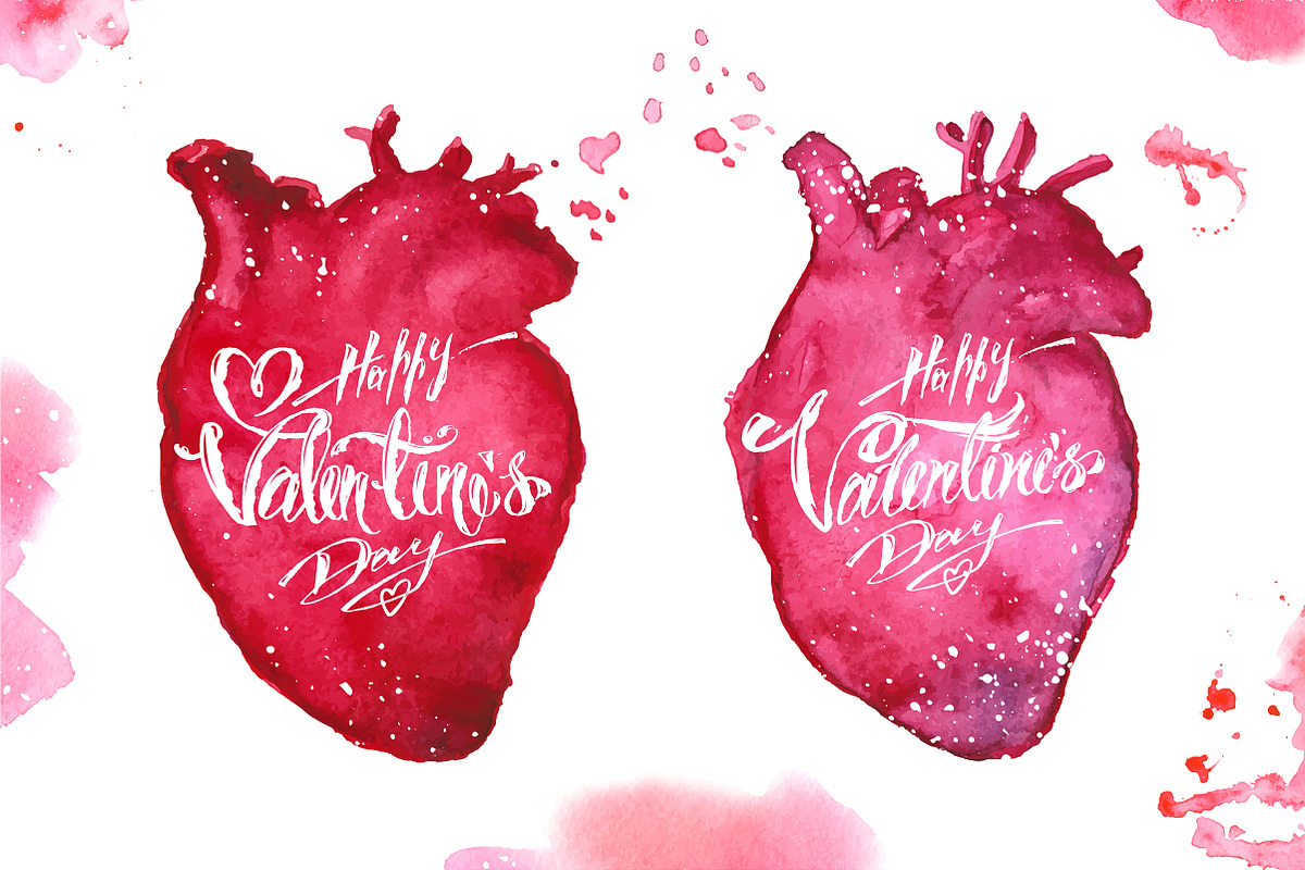 Happy Valentine's Day! Watercolor, a Decorative Illustration by Margo Miller (Photo 5 of 22)