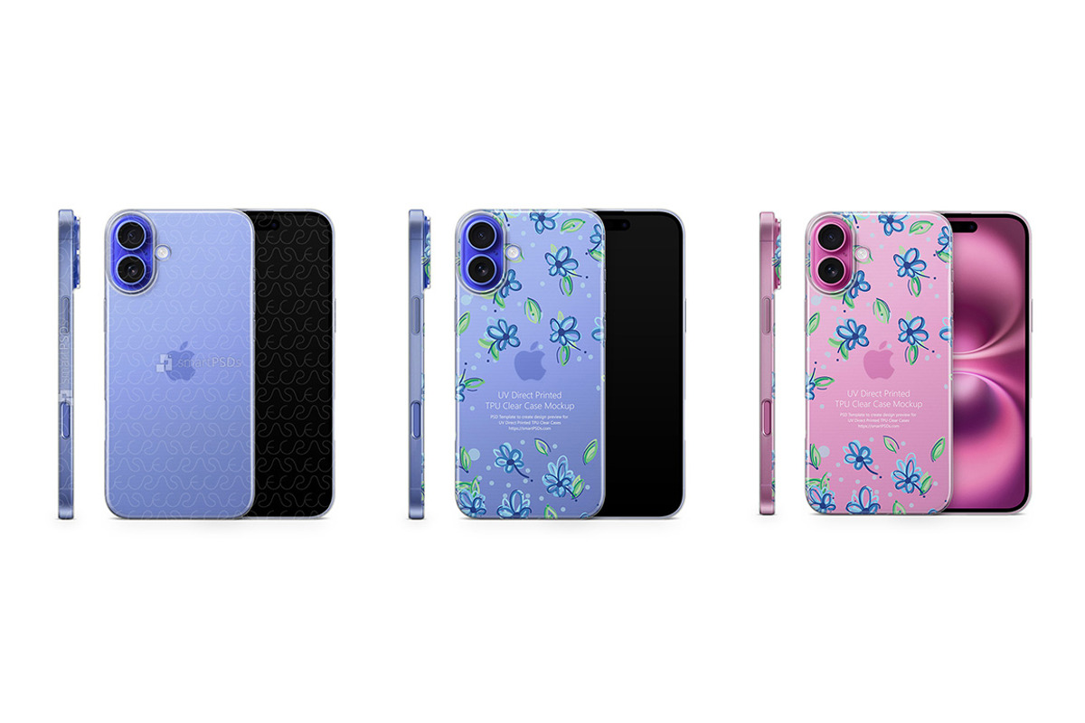 iPhone 16 Plus (2024) TPU Clear Case, a Product Mockup by VecRas (Photo 2 of 2)