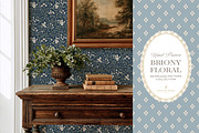 Farmhouse Navy Floral Patterns, a Pattern Graphic by Eclectic Anthology (Thumbnail 6 of 12)