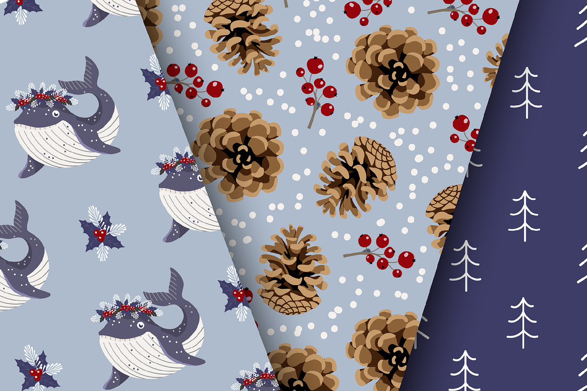 Christmas seamless patterns pack, a Pattern Graphic by KupalinaArt (Photo 5 of 10)
