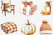 Cozy Caramel & White Fall Clipart, an Illustration by Black Bird Studio (Thumbnail 2 of 6)