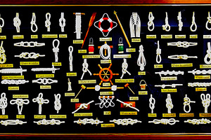Nautical knot display on dark blue background, an Arts & Entertainment Photo by DanFLCreativo