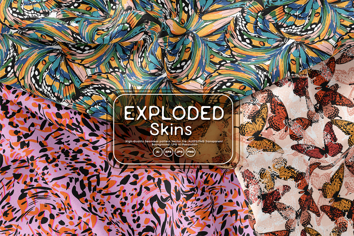 Exploded Skins  Collection, a Pattern Graphic by MSNTY STUDIOX (Photo 1 of 27)