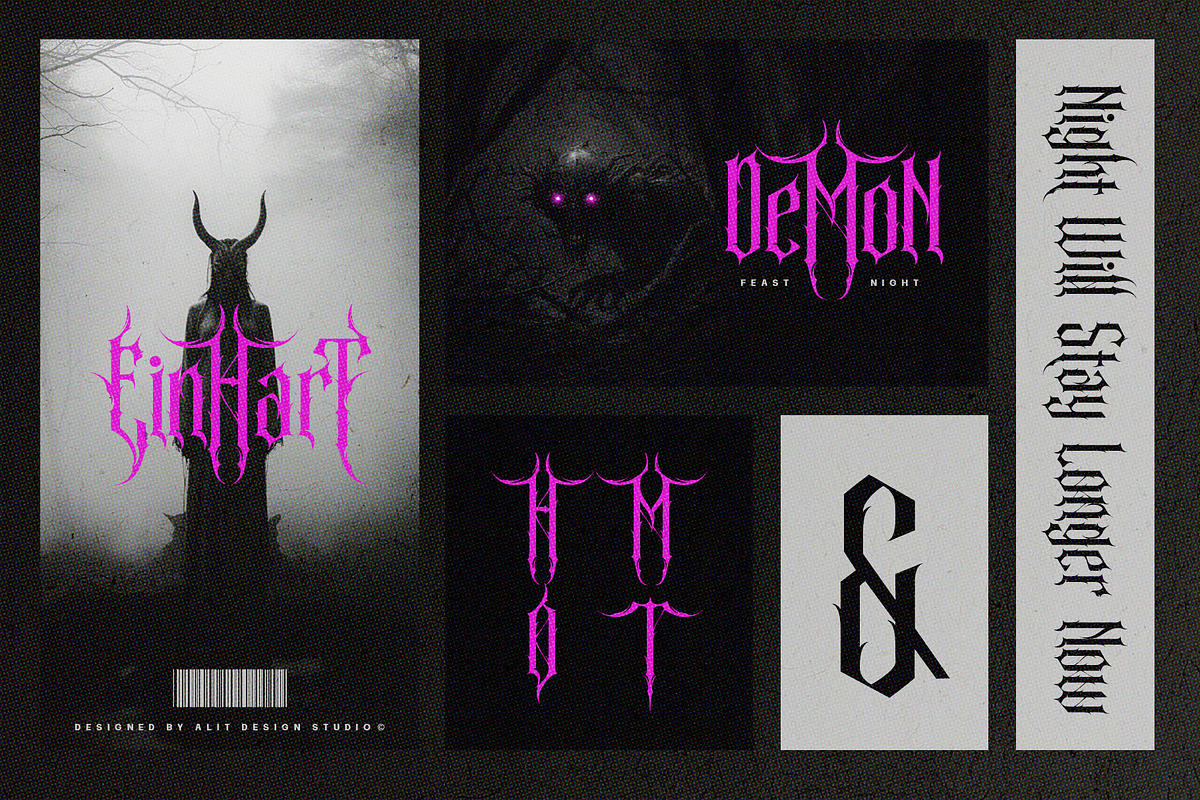 Nortnoh Metal Modern Typeface, a Blackletter Font by alit design (Photo 16 of 20)