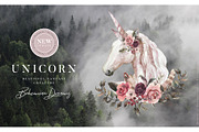 Watercolor Boho Floral Unicorn Set, a Decorative Illustration by Veris Studio (Thumbnail 7 of 15)