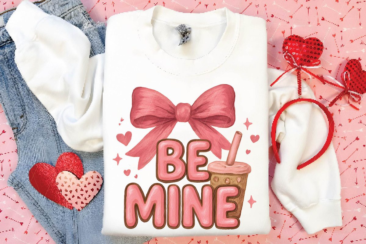 Be Mine Coquette Bow Valentine PNG, an Illustration by DreamPrint404 (Photo 8 of 8)