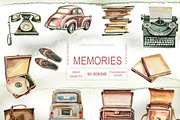 Watercolor Memories Clipart Set, a Person Illustration by ArtCreationsDesign (Thumbnail 4 of 10)
