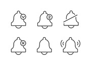 Set line icons of bell, an Outline Icon by motorama (Thumbnail 1 of 2)