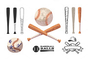Baseball theme, an Outline Icon by Poloviiinkin (Thumbnail 1 of 2)
