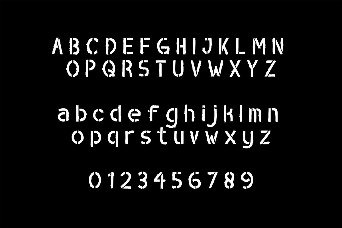 OVERLINE STENCIL, a Font by WAP (Photo 4 of 6)