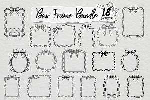 Bow Frame SVG PNG Bundle, an Illustration by Actual Pixel
