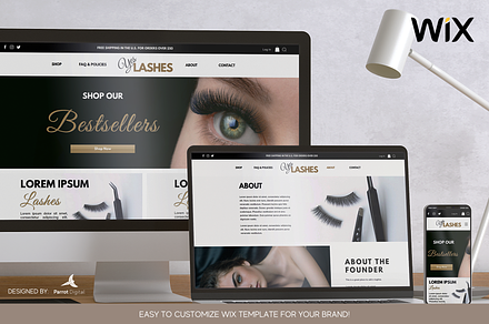 Elegant Lashes Website for Wix