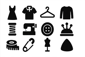 Various sewing concepts and tools, an Object Illustration by ZinetroN