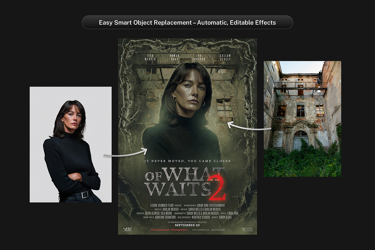 Horror Movie Poster Template PSD, a Poster Template by Bornx Design (Photo 3 of 5)