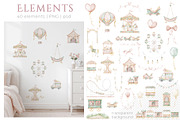 Amusement Park Watercolor Clipart, an Illustration by Alisles (Thumbnail 2 of 11)
