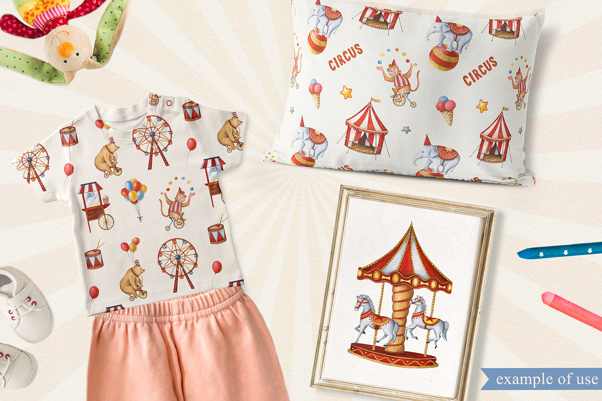 Circus. Watercolor set, a Decorative Illustration by Nastilustra (Photo 4 of 4)