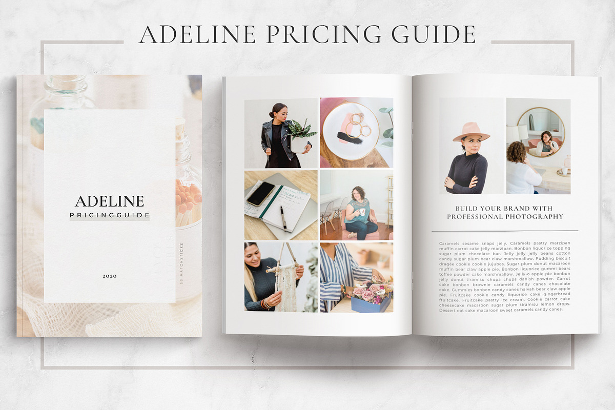 Adeline - CANVA Pricing Guide Doc, a Magazine Template by Gillian Sarah (Photo 3 of 12)