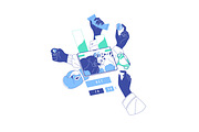 Gambling people bet on sports online, a Sport Illustration by PaperTrident (Thumbnail 7 of 13)