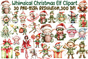 Whimsical Christmas Elf Clipart Bund, an Illustration by Sublimation Artist (Thumbnail 1 of 6)