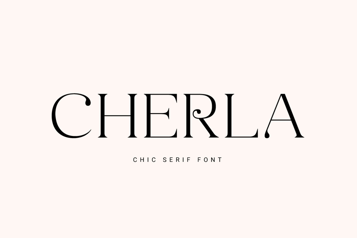 Cherla – Chic Serif Font, a Serif Font by Prioritype Co (Photo 1 of 11)
