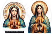 Watercolor Lady of Guadalupe Clipart, a Person Illustration by ThatsDesignArt (Thumbnail 6 of 10)