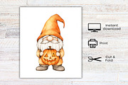Watercolor Kawaii Halloween Gnome, an Illustration by Canvas Craft (Thumbnail 7 of 7)