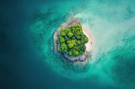 Stunning aerial view of Koh Phangan, a Photo by Iftikhar Alam