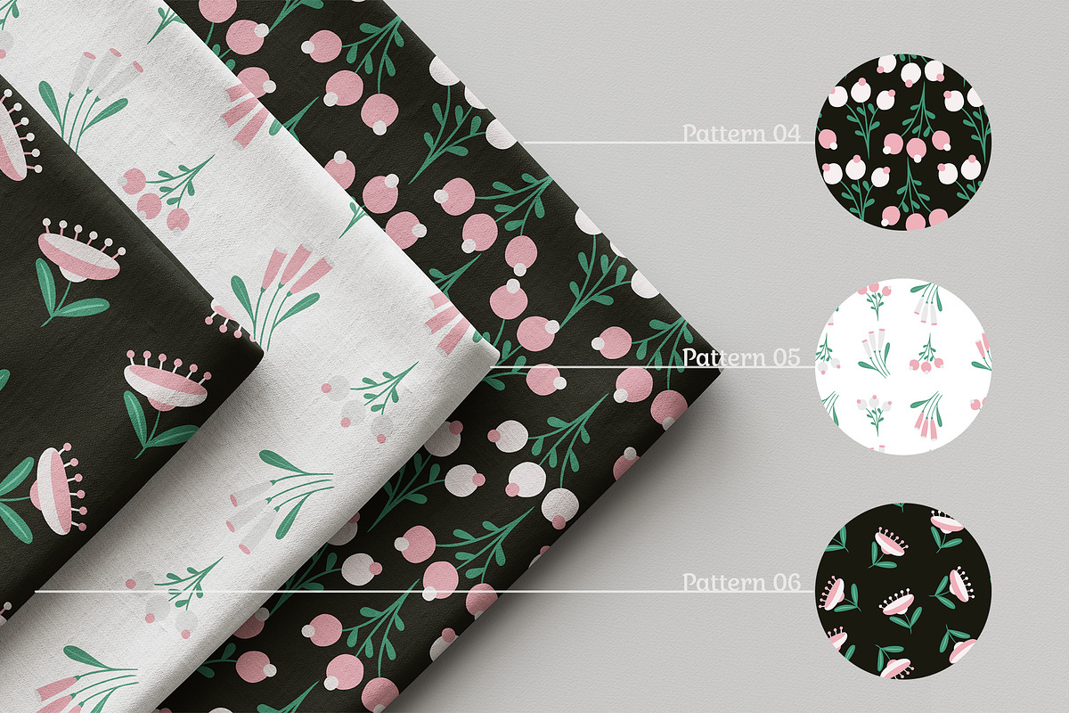 Vintage Flower Pattern Collection, a Pattern Graphic by Asya Melkonyan Patterns (Photo 3 of 15)
