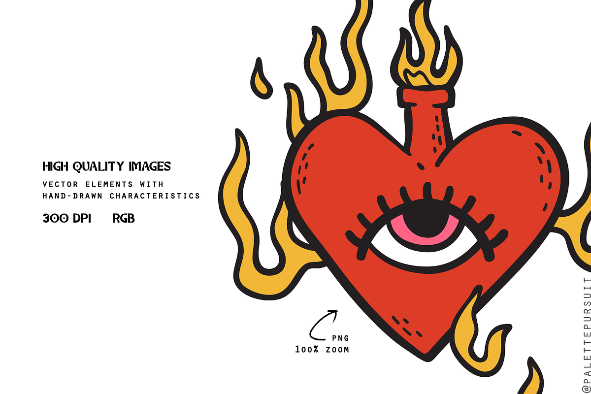 Weird Love Pattern & Clipart Set, a Pattern Graphic by Palette Pursuit (Photo 5 of 5)
