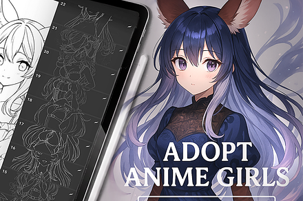Anime Adopt: Art & Procreate Stamp, a Brush Add-On by the Arty-Party Club