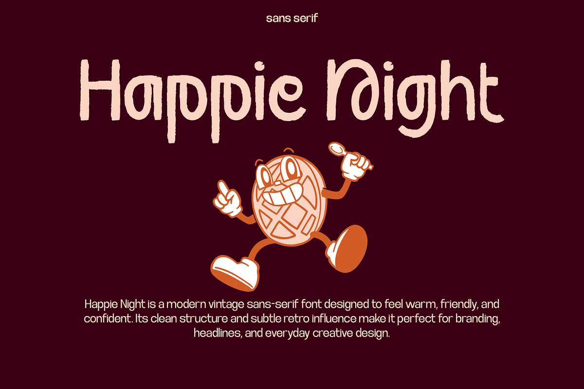 Happie Night - Playful Display Font, a Handwritten Font by Inviline.co (Photo 2 of 10)