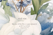 Dusty blue flowers winter clipart PN, an Object Graphic by MyLittleMeow (Thumbnail 2 of 8)