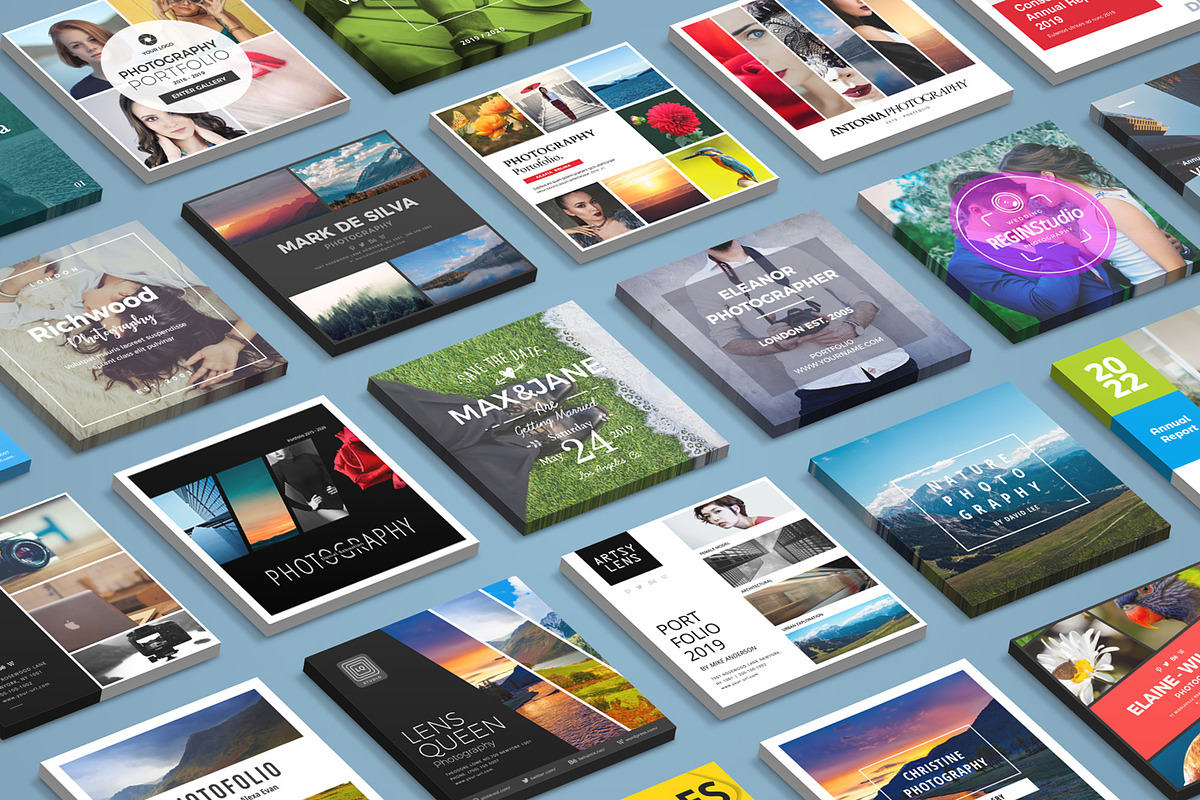 3D Square Card Mock-up PSD, a Print Template by Studio Siv (Photo 4 of 5)