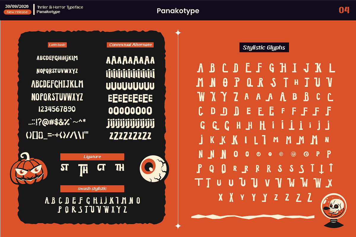 SinisterNight-Halloween Typography, a Blackletter Font by panakota studio (Photo 4 of 10)