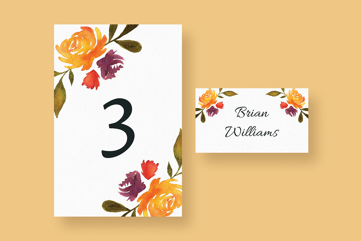 Watercolour Fall Wedding Suite, an Invitation Template by Knotted Design (Photo 5 of 6)