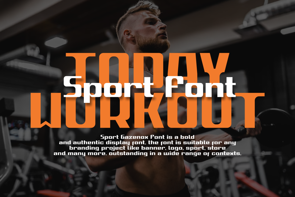 Sport Gazenox, a Sans Serif Font by QR Design Studio (Photo 2 of 11)