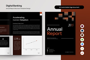 Fintech Banking Annual Report Brochu, a Brochure Template by trabaskriya