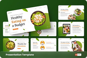 Healthy Food PowerPoint Template, a Presentation Template by GraphauseProject