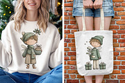 Whimsical Christmas Fairy Clipart, a Seasonal Illustration by V Design Creator (Thumbnail 8 of 8)