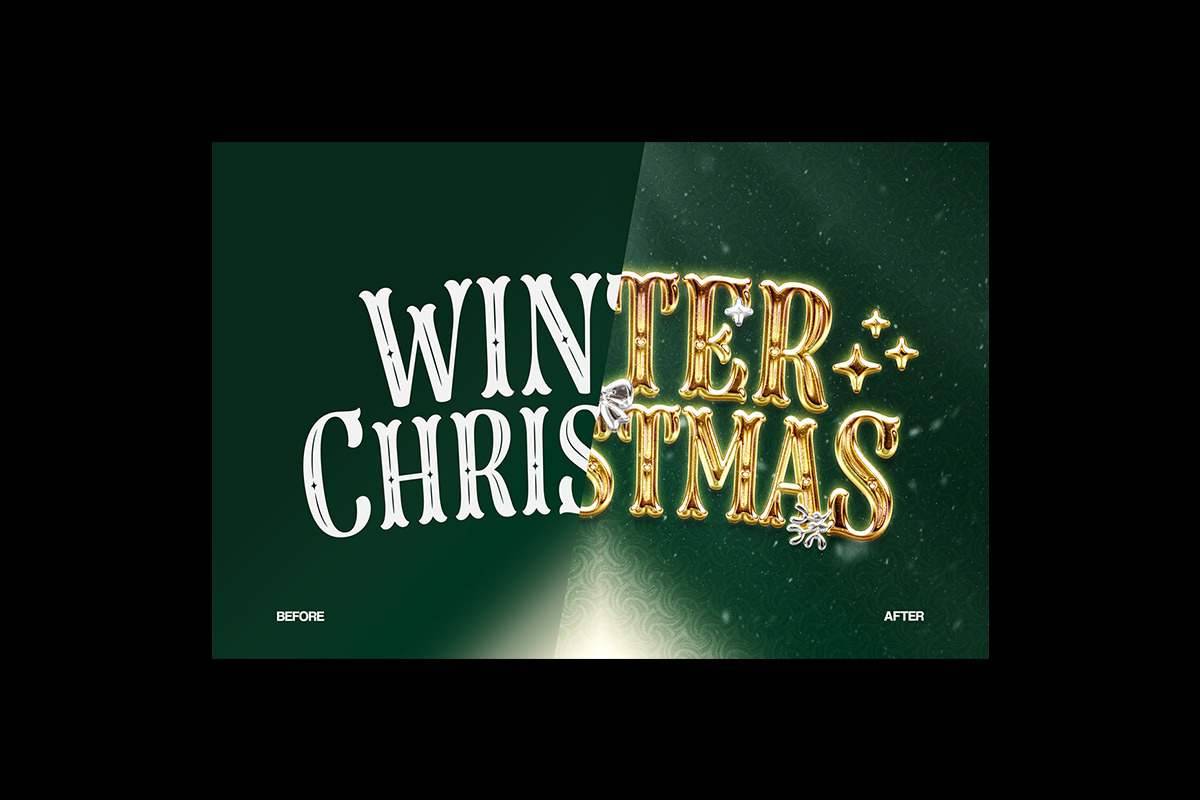 Festive Christmas Text Effect, a Layer Style Add-On by Matsero (Photo 4 of 4)