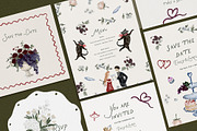 Whimsy Valentine Wedding Watercolor, an Object Graphic by Laras Wonderland (Thumbnail 2 of 11)