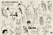 Wild Animals Line Art + Procreate, an Animal Illustration by Skliarova (Thumbnail 2 of 4)