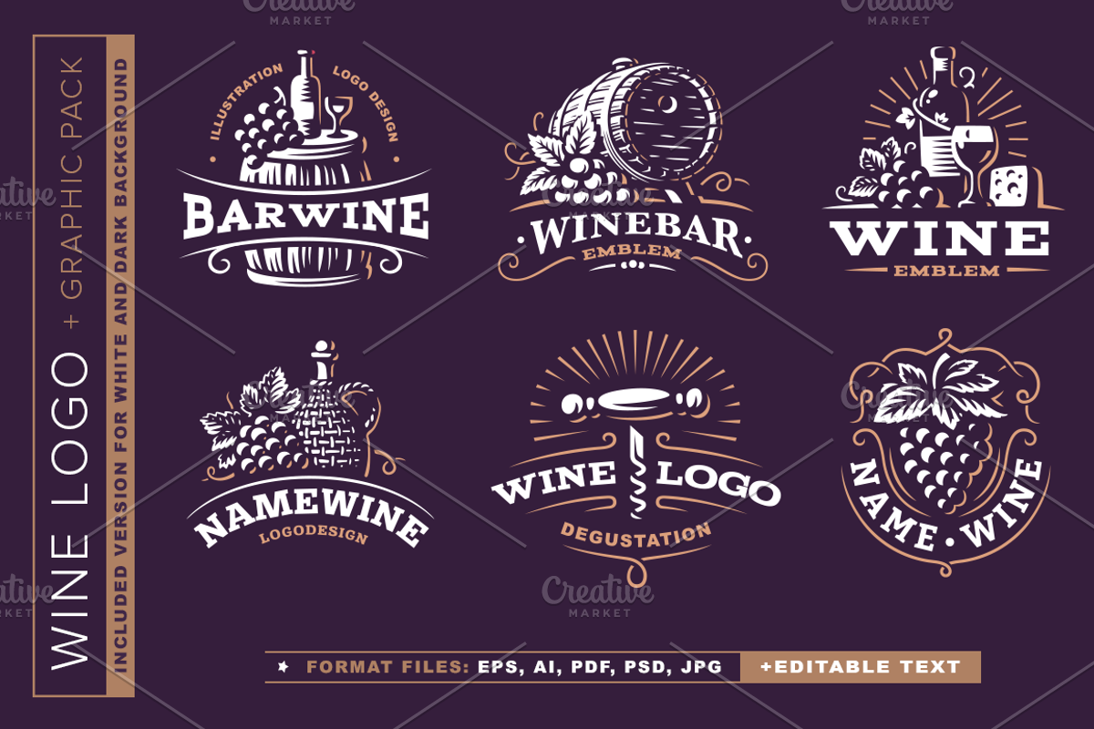 Wine graphic pack, a Branding & Logo Template by SODESIGN (Photo 1 of 5)