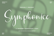 Symphonice, a Script Font by Essentials Studio (Thumbnail 1 of 9)