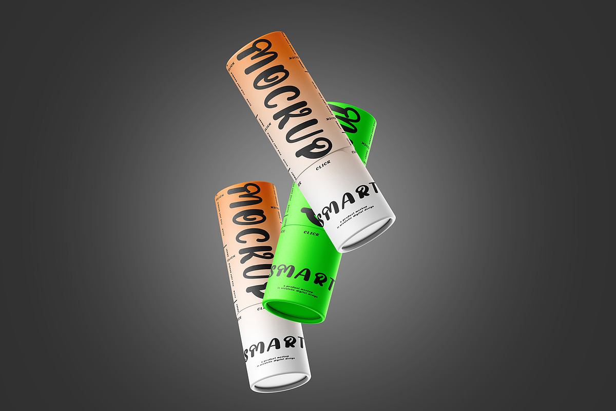 Paper Tube Mockup Set, a Packaging Mockup by pixelmock (Photo 5 of 13)