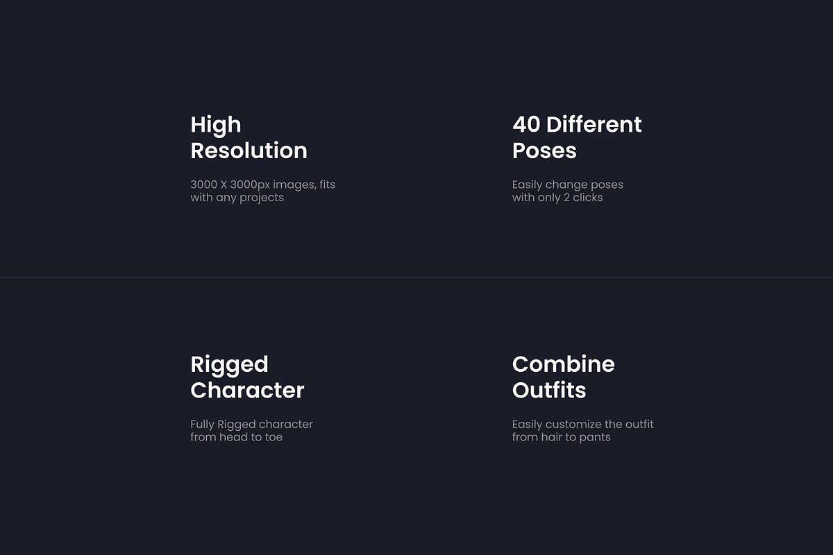 3D Character Pose Library, a Templates & Theme by Framley (Photo 2 of 4)