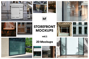 Window Storefront Mockups vol.1, an Advertising Mockup by MockupForest