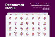 Restaurant Menu | 16 Thin Line Icons, an Outline Icon by Alex Blogoodf (Thumbnail 2 of 12)